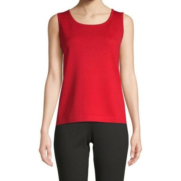 St. John Santana Knit Shell Top Sleeveless Medium Vintage - Picture 1 of 12